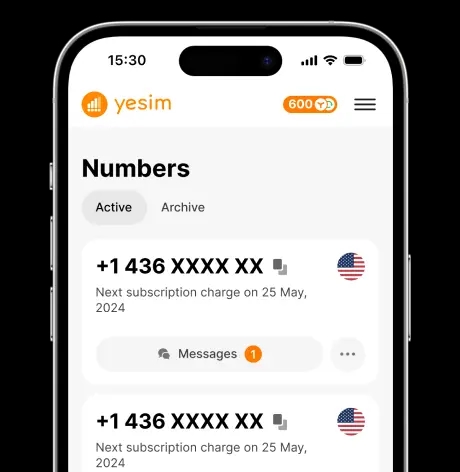 eSIM application from Yesim screen 5