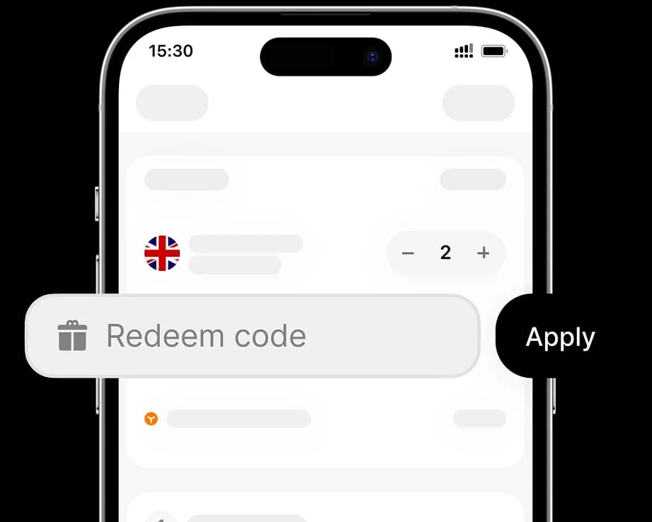 eSIM card purchasing process screen 3